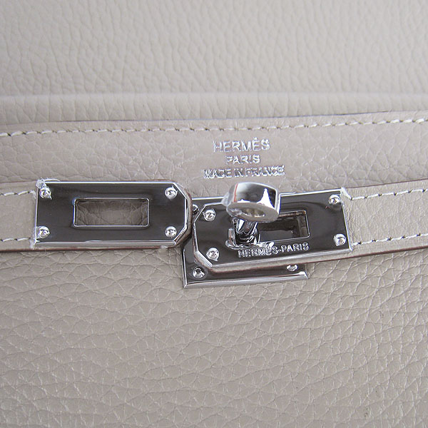 High Quality Hermes Kelly Long Clutch Bag Gray H009 Replica